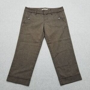 Spacegirls Capri‎ Pants Womens 3 Brown Pockets Low Rise